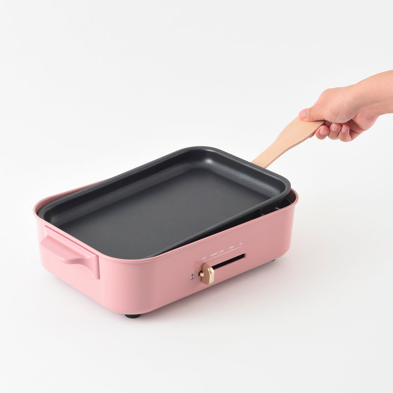 BRUNO 多功能電熱鍋（220V / 英規三腳）連 2 款烤盤 - 玫瑰粉色