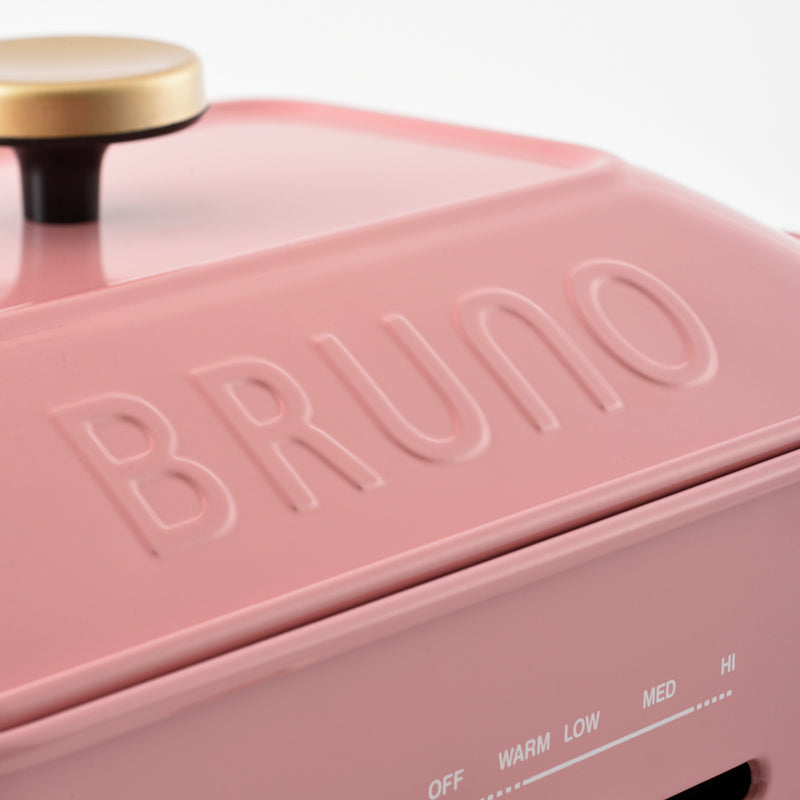 BRUNO Compact Hot Plate (220V / UK Type G Plug) bundled 2 plates - Rose Pink