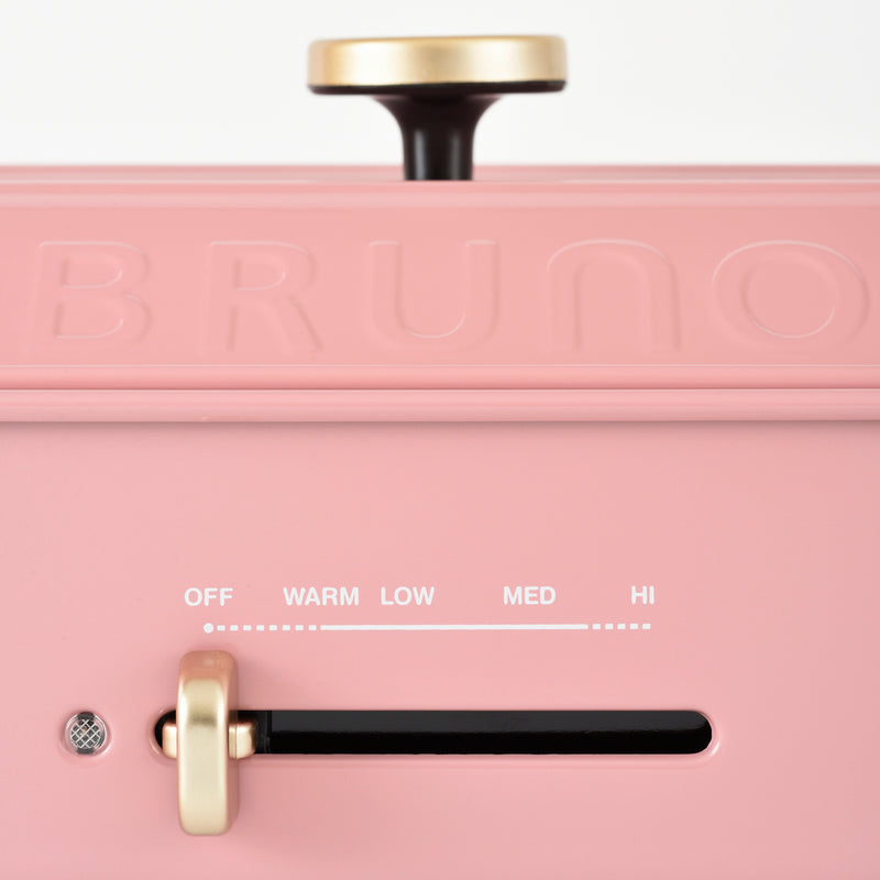BRUNO 多功能電熱鍋（220V / 英規三腳）連 2 款烤盤 - 玫瑰粉色