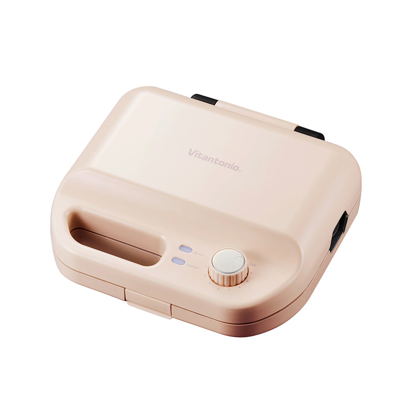 Vitantonio 多功能窩夫機（220V / 英規三腳）連 2 款烤盤 - 粉紅色